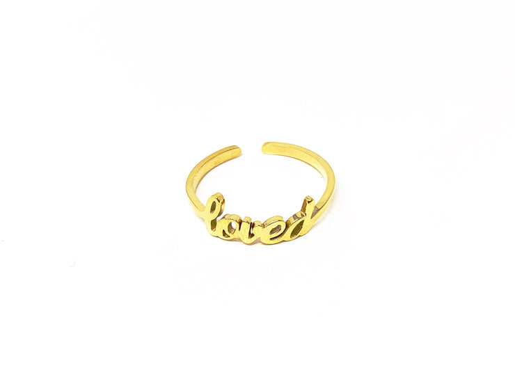 “Loved” Word Ring-Handcrafted Affirmations