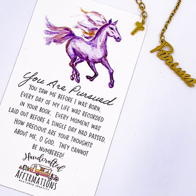 “You Are Pursued” Word Necklace-Handcrafted Affirmations