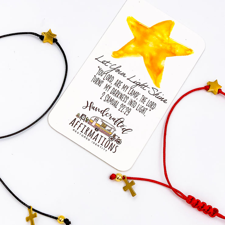 "Let Your Light Shine” Handmade Bracelet-Handcrafted Affirmations